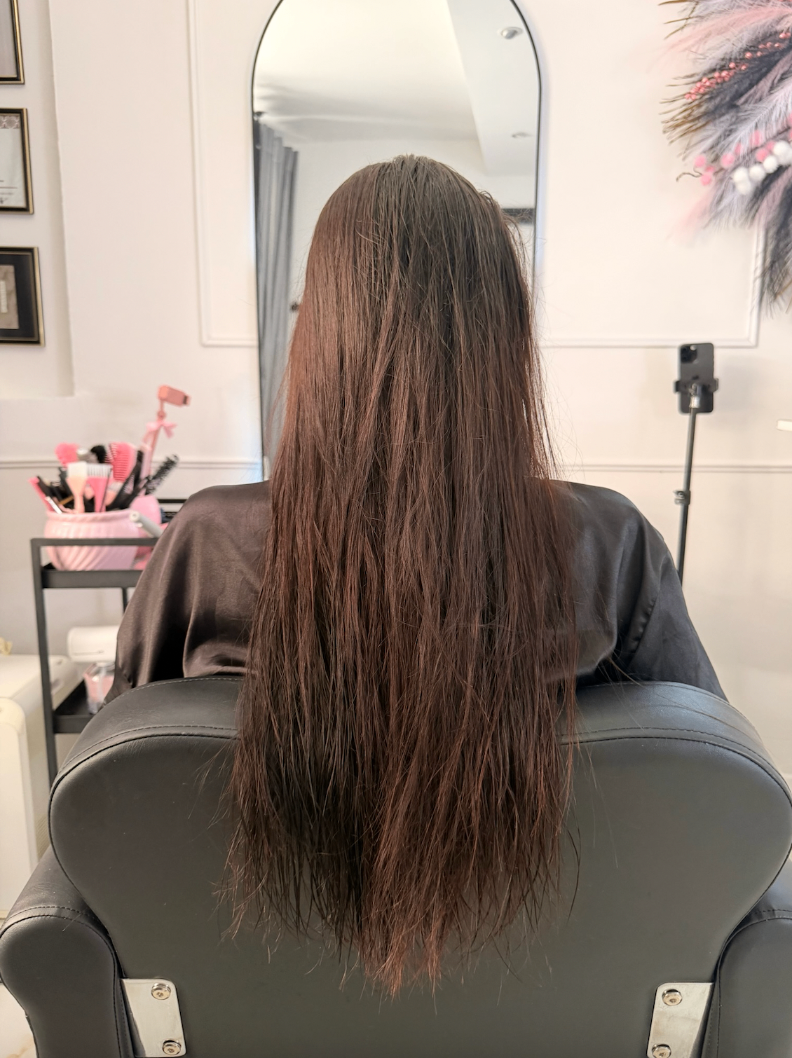Résultat avant/après d'un lissage indien réalisé chez MC Smoothing — avant